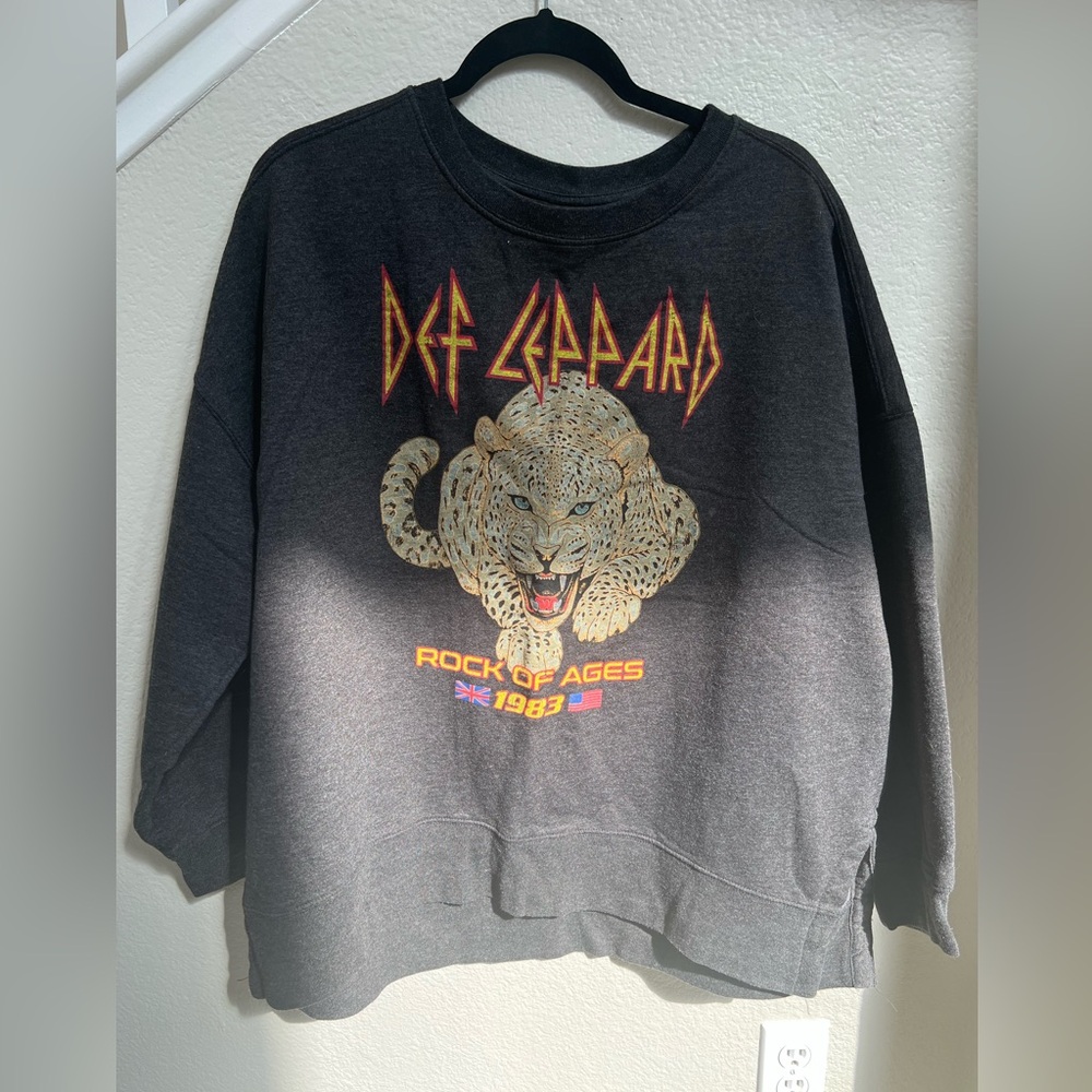 Black 'Rock of Ages' Graphic Sweatshirt